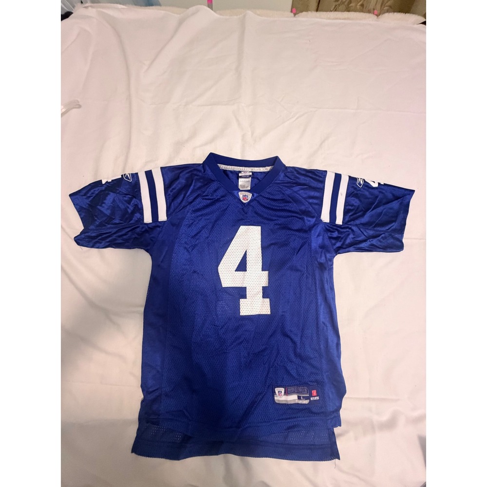 Reebok NFL Indianapolis Colts Adam Vinatieri 4 Jersey Youth Large Blue